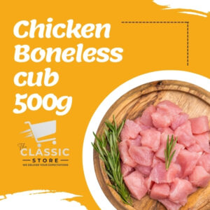 Chicken boneless cub 500g